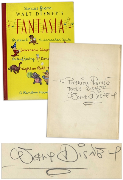 Walt Disney Signed Copy of ''Stories From Walt Disney's Fantasia'' -- With Phil Sears COA
